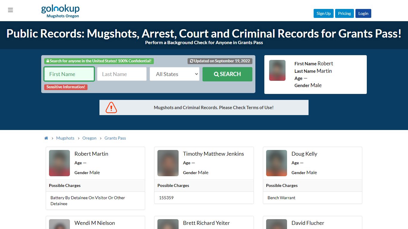 Mugshots Grants Pass, Arrest Records Grants Pass - GoLookUp